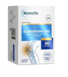 Novativ Glukozamina 1000mg na stawy 60 kapsułek