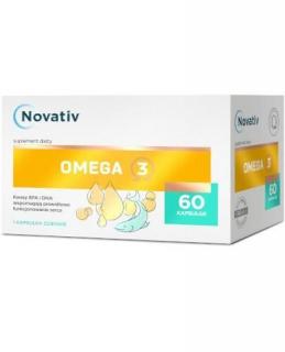Novativ Omega 3 D3+K2  60 kapsułek