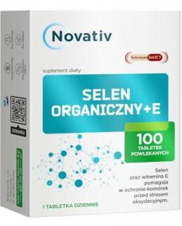 Novativ Selen Organiczny + witamina E 100 tabletek