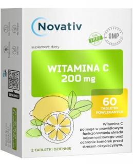 Novativ Witamina C 200 mg 60 tabletek