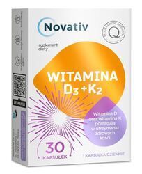 Novativ Witamina D3+K2 30 kapsułek
