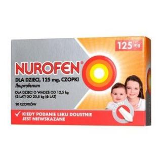 Nurofen 125 mg 10 czopków