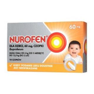 Nurofen dla dzieci 60 mg 10 czopków