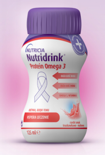 Nutridrink Protein Omega 3 o smaku truskawka-malina 1 x 125ml