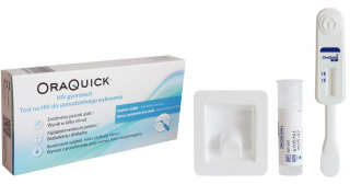 ORAQUICK HIV  test na HIV do samodzielnego wykonania ze śliny. 1 sztuka