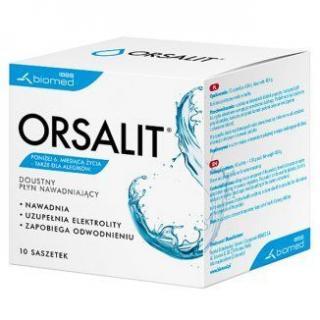 Orsalit doustny płyn nawadniający dla dzieci poniżej 6 miesiąca 10 saszetek