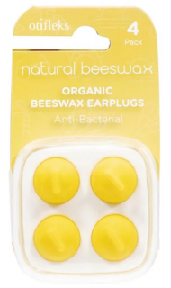 OTIFLEKS Natural Beeswax zatyczki do uszu z naturalnego wosku pszczelego 4 sztuki