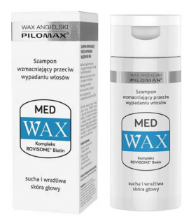 Pilomax Med Wax szampon wzmacniający przeciw wypadaniu włosów, sucha i wrażliwa skóra głowy 150 ml