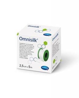Plaster OMNISILK 2.5cm x 5m na kółku jedwabny,  1 sztuka