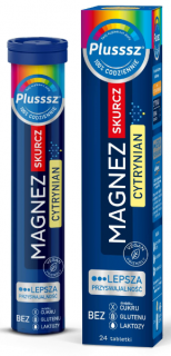 Plusssz Magnez Skurcz Cytrynian  24 tabletek musujących