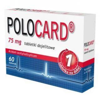 Polocard 75 mg,  60 tabletek