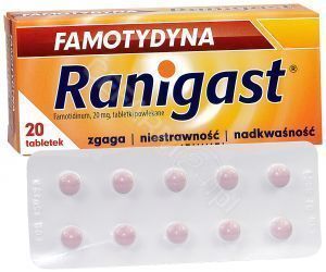 Ranigast Famotydyna 20 mg  20 tabletek