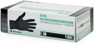 Rękawiczki nitrylowe bezpudrowe rozmiar M 1 opakowanie (100 sztuk)