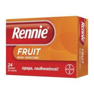 Rennie Fruit  24 tabletki