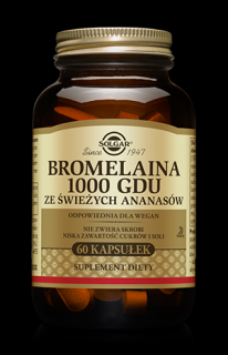 SOLGAR Bromelaina 1000 GDU  60 kapsułek