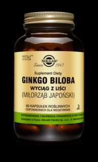 SOLGAR Ginkgo Biloba  60 kapsułek