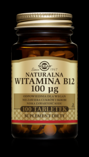 SOLGAR Naturalna Witamina B12  100 tabletek