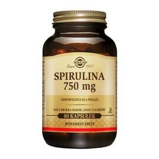 SOLGAR Spirulina 750 mg  80 kapsułek