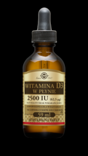 SOLGAR Witamina D3 w płynie 2500 IU 59 ml