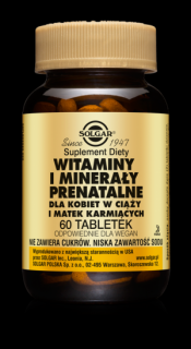 SOLGAR Witaminy i minerały prenatalne  60 tabletek