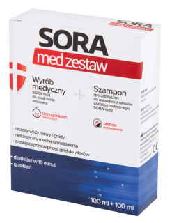 Sora Med zestaw: płyn do zwalczania wszawicy głowy 100 ml + szampon specjalistyczny 100 ml