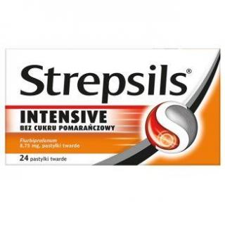 Strepsils Intensive bez cukru pomarańczowy 24 pastylki twarde