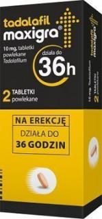 Tadalafil Maxigra 10 mg 2 tabletki