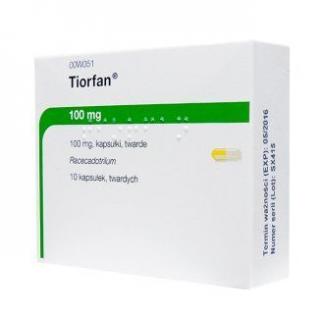 Tiorfan 100 mg,  10 kapsułek