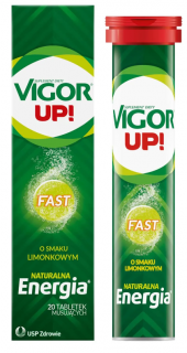 Vigor Up! Fast smak limonkowy 20 tabletek musujących