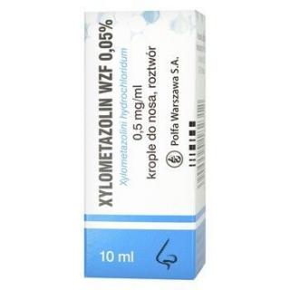 Xylometazolin WZF 0.05%  krople do nosa 10 ml