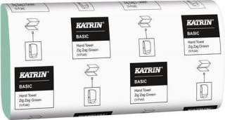 KATRIN BASIC Zig Zag Green 100683 ręcznik papierowy składany 1-warstwowy