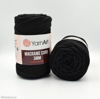 Sznurek YarnArt Macrame Cord 3 mm czarny
