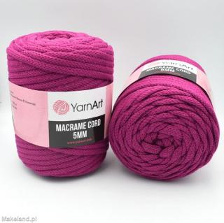 Sznurek YarnArt Macrame Cord 5 mm fuksja