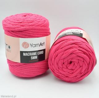 Sznurek YarnArt Macrame Cord 5 mm malina