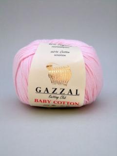 Włóczka Gazzal Baby Cotton różowa