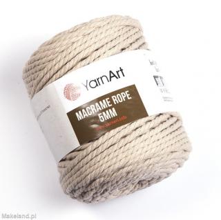 YarnArt Macrame Rope 5 mm ciemny beż