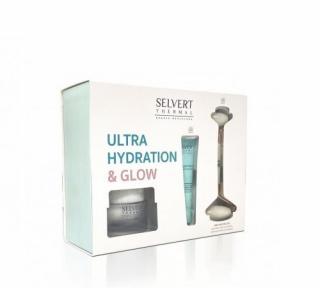 Selvert Thermal Ultra Hydration  Glow - zestaw ultra - nawodnienie i blask - 50ml + 15ml + roller jadeitowy