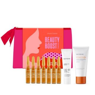 Skeyndor Brightening Beauty Boost Dream Kit - zestaw rozświetlający - 7x2ml + 25ml + 15ml