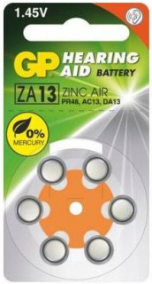 Bateria ZA-13 1.4V GP Batteries do aparatu słuchowego 6szt.