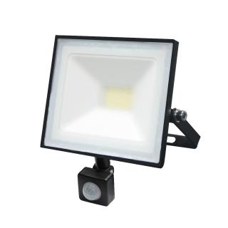 Naświetlacz LED  10W 900lm 6400K 120° IP65 SLIM LUX z czujnikiem ruchu czarny