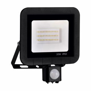 Naświetlacz LED 30W 2700lm 6500K 120° IP65 z czujnikiem ruchu i zmierzchu czarny