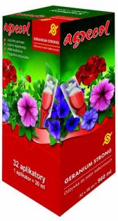 Agrecol odżywka kwiaty balkonowe aplikator geranium strong 30ml 32 szt.