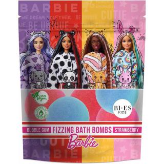 Bi-es Barbie kule kąpielowe 55g Bubble Gum  Strawberry 6 sztuk