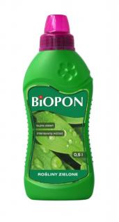 Biopon nawóz mineralny płyn rośliny zielone 0,5L