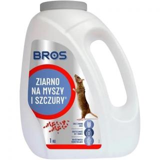 Bros ziarno na myszy i szczury 1kg butelka