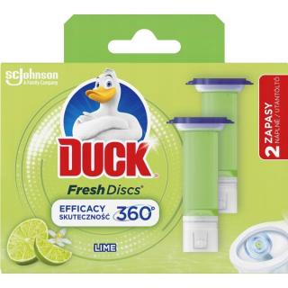 Duck Duo Fresh Discs żelowy krążek do WC Limonka zapas 2szt.
