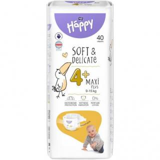 Happy Soft  Delicate pieluchy Maxi Plus (4+) (9-15kg) 40 sztuk