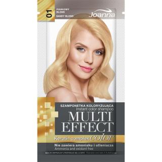 Joanna Multi Effect 01 piaskowy blond szamponetka