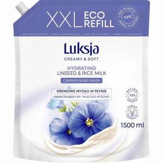 Luksja zapas mydła w płynie 1,5L Linseed  Rice Milk