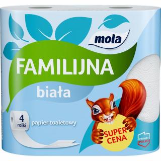 Mola Familijna papier 2-warstw, 4szt. biały